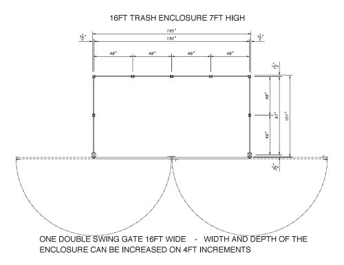 Stock Size Trash Enclosures | Ametco Manufacturing